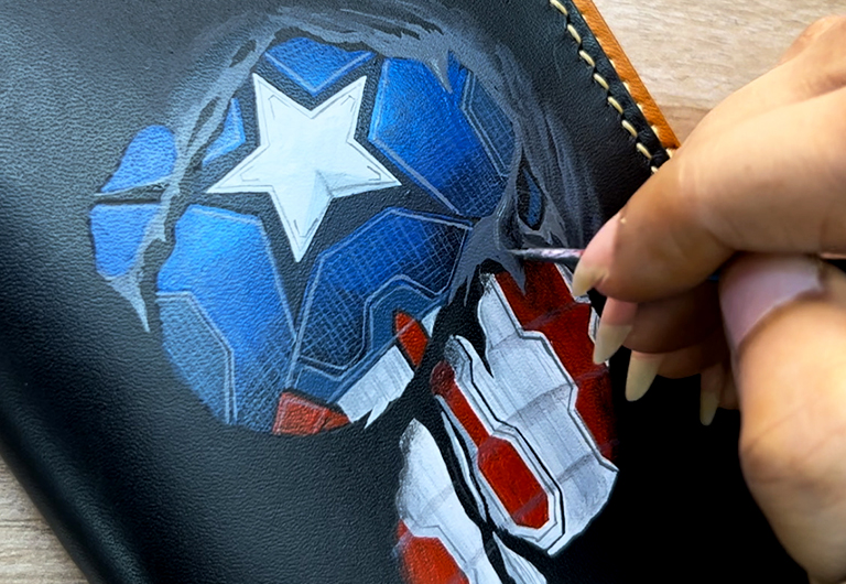 Captain America Wallet Art by MUSHI