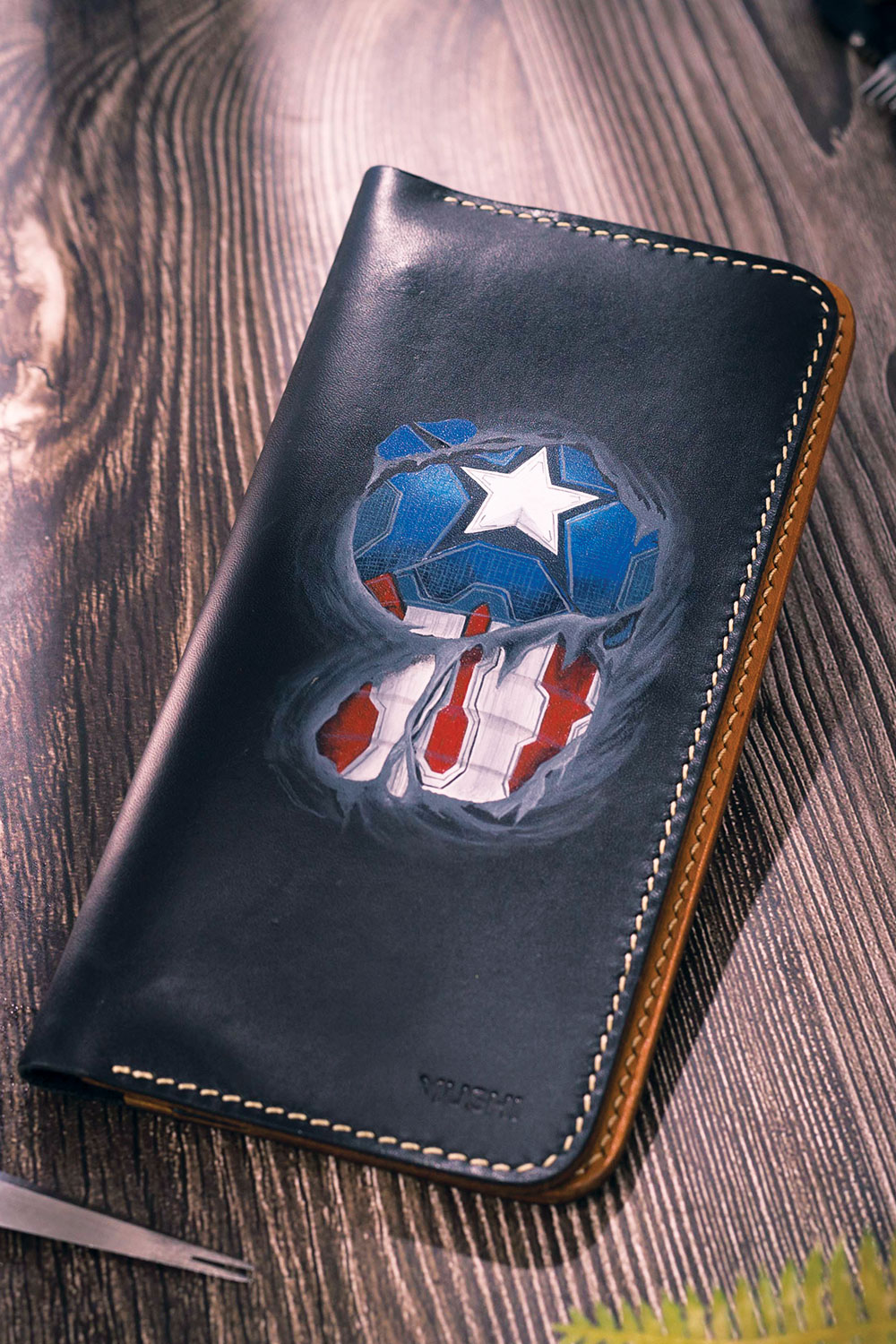 Captain America Wallet Artwork by MUSHI