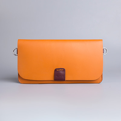 Carry-On-Wallet-Shade-Four-Image Carry on leather wallet with shoulder strap in beige in Pakistan.
