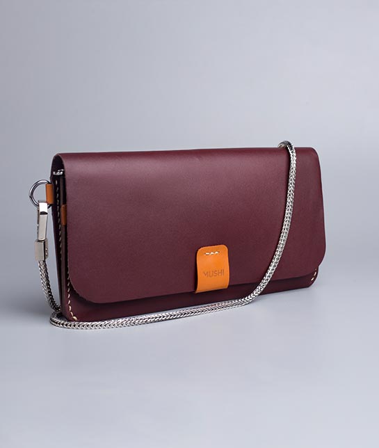 Carry-On-Wallets-Image-Four-jpg Carry on leather wallet with shoulder strap in burgundy in Pakistan.