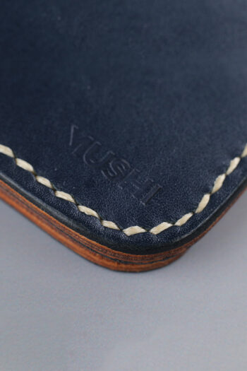 Imported genuine long leather wallet in black with colourful bird illustration in Pakistan