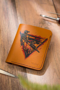 Stylish wallet for you orange and burgundy by MUSHI