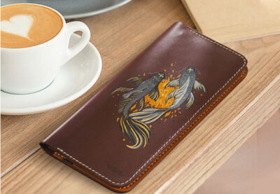 Handmade Wallet featuring Fish Art