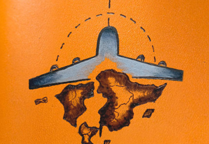 Best Compact leather Wallet (MUSHI) Aviation wallet Art Prepared by MUSHI