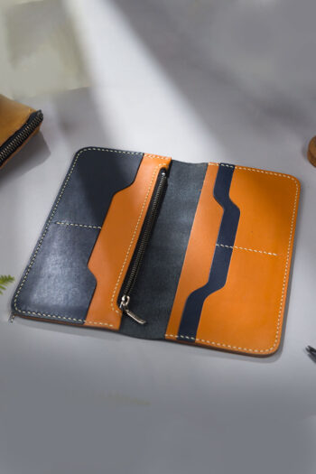 Tan and black Bi fold ART Wallets Prepared By MUSHI