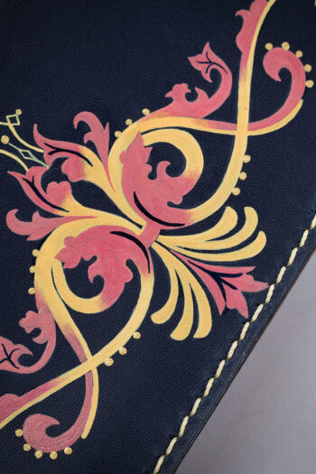 Best Navy blue ART Wallets Prepared By MUSHI