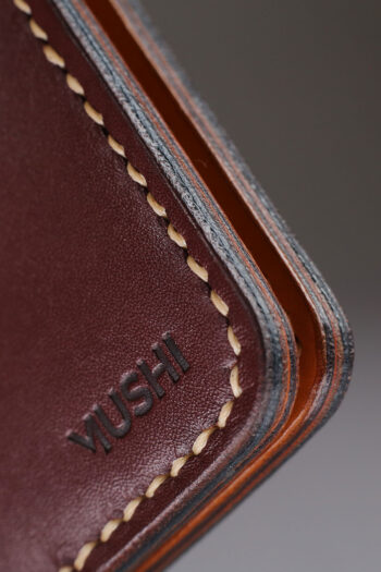 Burgundy Bi fold ART Wallets Prepared By MUSHI