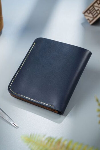 Premium Navy BlueART Wallets Prepared By MUSHI