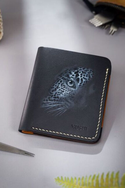 Customize best Black Leather Handmade Wallet Prepared By MUSHI