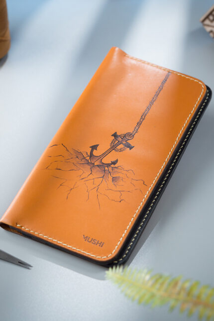 Creative Art on MUSHI Wallet in Pakistan featuring Sea Anchor Concept when submerged in Ocean Cracking the Earth surface.