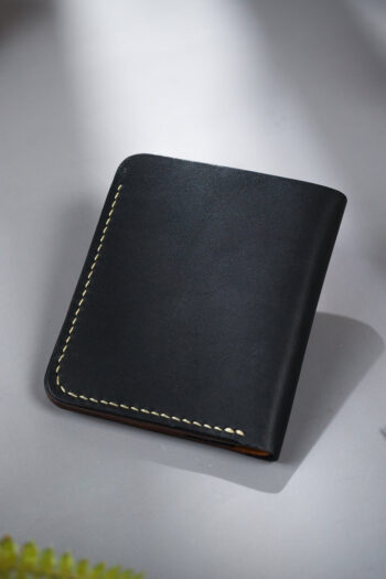 Full Grain Black Leather Wallet Prepared By MUSHI