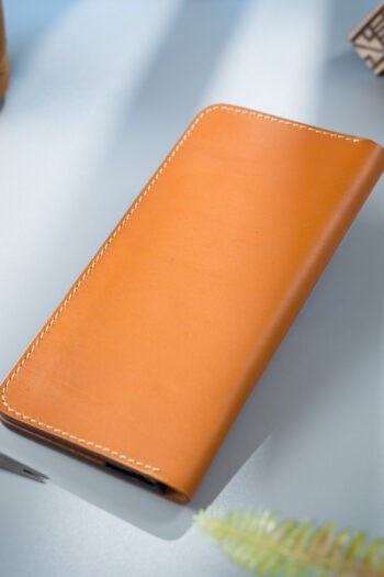 Matte Orange colour long MUSHI Wallet for Women in Pakistan