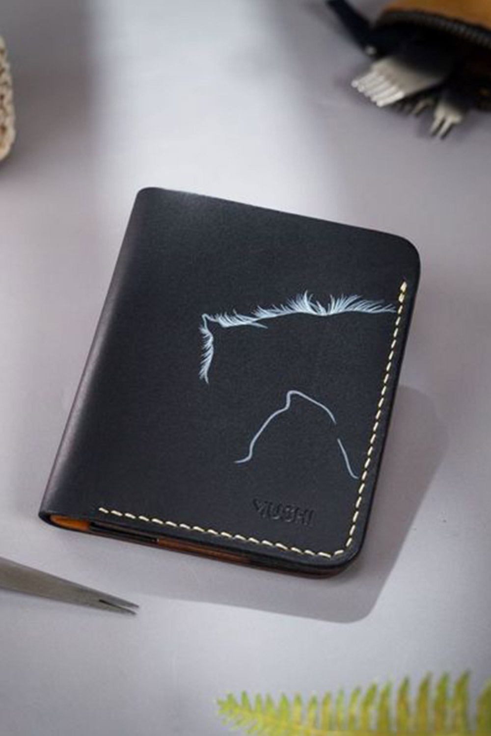 Superior horse Art on MUSHI Wallet Genuine Leather horse Art Wallet Prepared By MUSHI