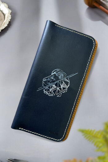 Leo Zodiac Leather Wallet by MUSHI