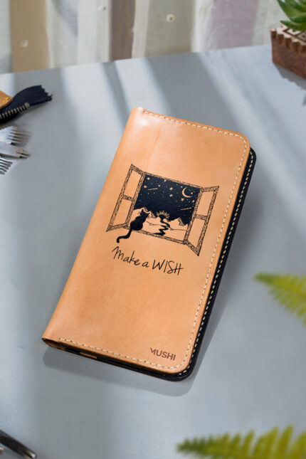 Unique leather wallet gift for women